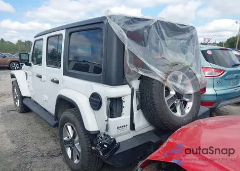 2021 Jeep Wrangler Unlimited Sahara z USA, uszkodzony, nr VIN 1C4HJXEG8MW567364